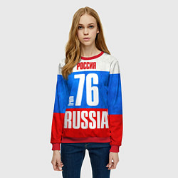 Свитшот женский Russia: from 76, цвет: 3D-красный — фото 2