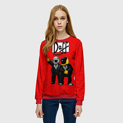 Свитшот женский Daff Punk, цвет: 3D-красный — фото 2