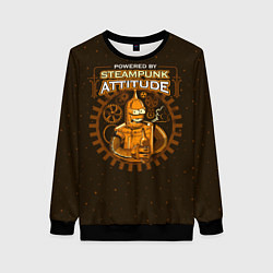 Свитшот женский Steampunk Attitude, цвет: 3D-черный