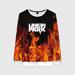 Свитшот женский Linkin Park: Hell Flame, цвет: 3D-белый