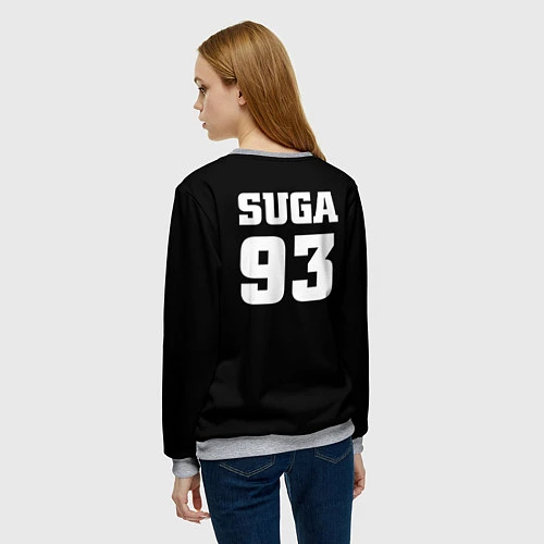 Женский свитшот BTS: Suga / 3D-Меланж – фото 4