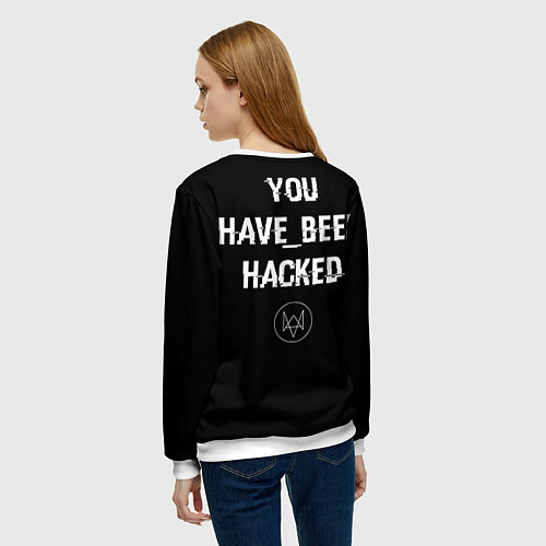 Женский свитшот Watch Dogs 2 / 3D-Белый – фото 4