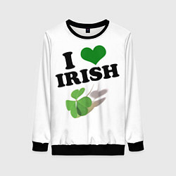Свитшот женский Ireland, I love Irish, цвет: 3D-черный