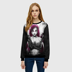 Свитшот женский Cute Demon, цвет: 3D-черный — фото 2