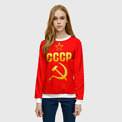 Свитшот женский СССР, цвет: 3D-белый — фото 2