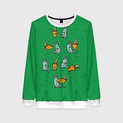 Свитшот женский Боевая морковь, цвет: 3D-белый