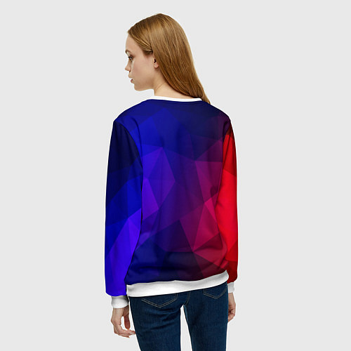 Женский свитшот Red&Blue / 3D-Белый – фото 4