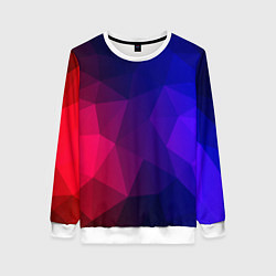 Свитшот женский Red&Blue, цвет: 3D-белый