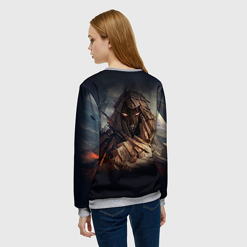 Женский свитшот Disturbed: Skull Mountain / 3D-Меланж – фото 4