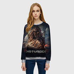 Свитшот женский Disturbed: Skull Mountain, цвет: 3D-меланж — фото 2