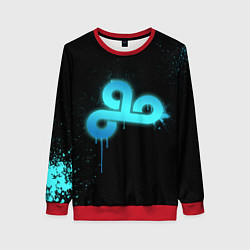 Свитшот женский Cloud 9: Black collection, цвет: 3D-красный