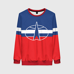 Женский свитшот Флаг космический войск РФ