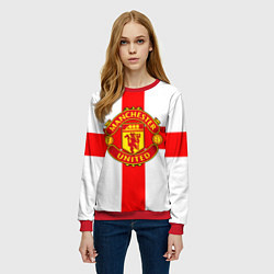 Свитшот женский Manchester Utd: England, цвет: 3D-красный — фото 2