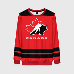 Свитшот женский Canada Team, цвет: 3D-красный