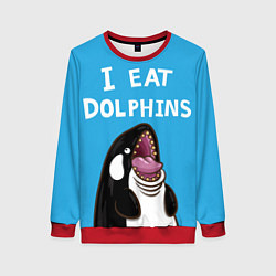 Женский свитшот I eat dolphins