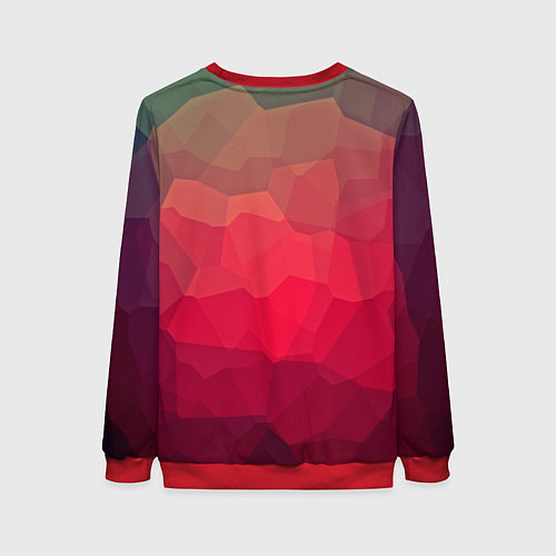 Женский свитшот Edge abstract / 3D-Красный – фото 2
