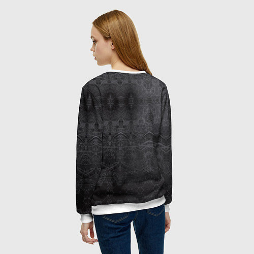 Женский свитшот Suicide Silence: The Black Crown / 3D-Белый – фото 4