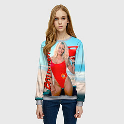 Свитшот женский Baywatch: Pamela Anderson, цвет: 3D-меланж — фото 2