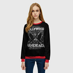 Свитшот женский Hollywood Undead: LA, цвет: 3D-красный — фото 2