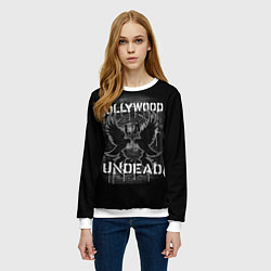 Свитшот женский Hollywood Undead: LA, цвет: 3D-белый — фото 2