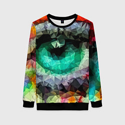 Свитшот женский Eyes swag, цвет: 3D-черный