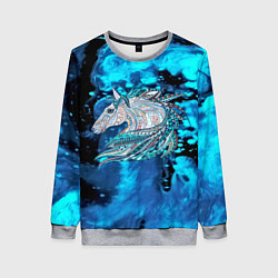 Свитшот женский Сказочная лошадь, цвет: 3D-меланж