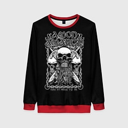 Свитшот женский Amon Amarth: Trio Skulls, цвет: 3D-красный
