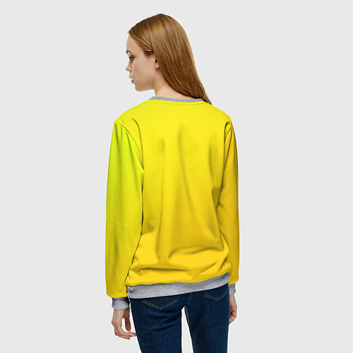 Женский свитшот Just Banana (Yellow) / 3D-Меланж – фото 4