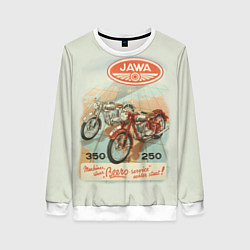 Свитшот женский JAWA, цвет: 3D-белый