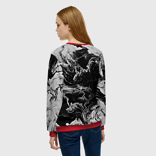 Женский свитшот Vortex gray / 3D-Красный – фото 4