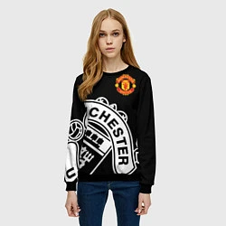 Свитшот женский Man United: Black Collection, цвет: 3D-черный — фото 2