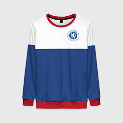 Свитшот женский Chelsea FC: Light Blue, цвет: 3D-красный