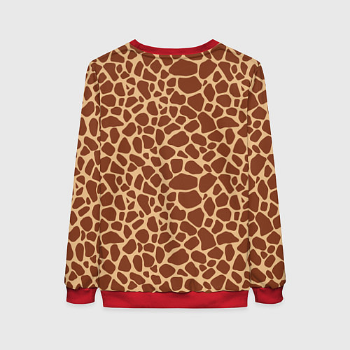 Женский свитшот Жираф / 3D-Красный – фото 2