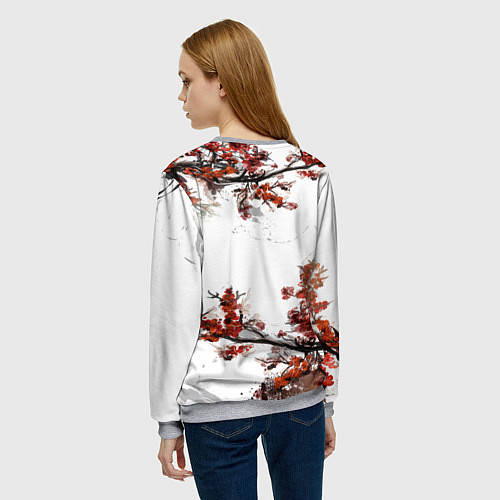Женский свитшот САКУРА / 3D-Меланж – фото 4