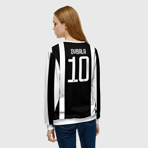 Женский свитшот Juventus FC: Dybala Home 17/18 / 3D-Белый – фото 4