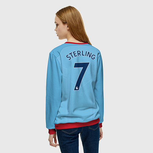 Женский свитшот Man City FC: Sterling Home 17/18 / 3D-Красный – фото 4