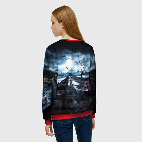 Женский свитшот S.T.A.L.K.E.R: Саша / 3D-Красный – фото 4