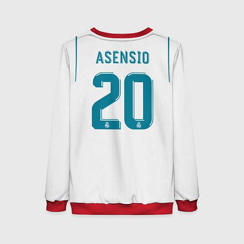 Женский свитшот Real Mardid FC: Asensio Home 17/18 / 3D-Красный – фото 2