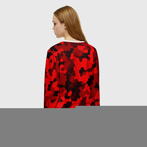 Женский свитшот PUBG: Red Mozaic / 3D-Белый – фото 4