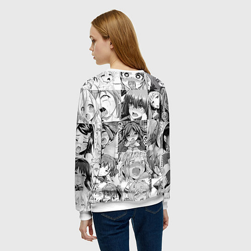 Женский свитшот Японская анимация компиляция / 3D-Белый – фото 4