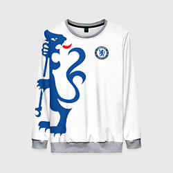 Свитшот женский FC Chelsea: White Lion, цвет: 3D-меланж
