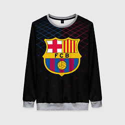Свитшот женский FC Barcelona Lines, цвет: 3D-меланж