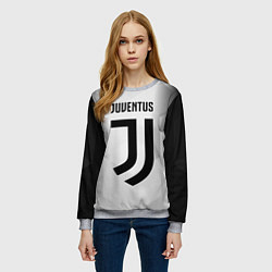 Свитшот женский FC Juventus: Silver Original, цвет: 3D-меланж — фото 2