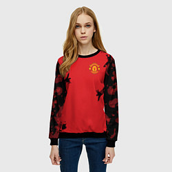 Свитшот женский FC Manchester United: Red Original, цвет: 3D-черный — фото 2