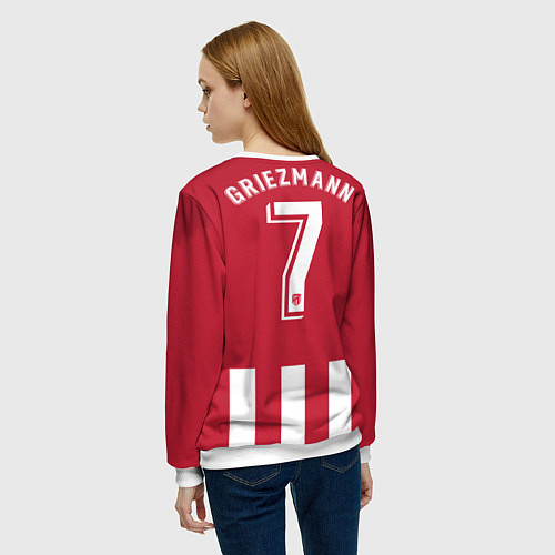 Женский свитшот FC Atletico Madrid: Griezmann Home 18/19 / 3D-Белый – фото 4