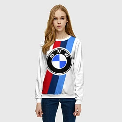 Свитшот женский BMW M: White Sport, цвет: 3D-белый — фото 2