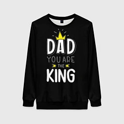 Свитшот женский Dad you are the King, цвет: 3D-черный