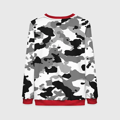 Женский свитшот FC Juventus: Camouflage / 3D-Красный – фото 2