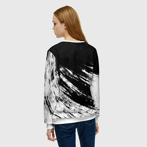 Женский свитшот Белый и черный / 3D-Белый – фото 4