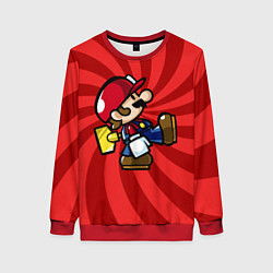 Свитшот женский Super Mario: Red Illusion, цвет: 3D-красный